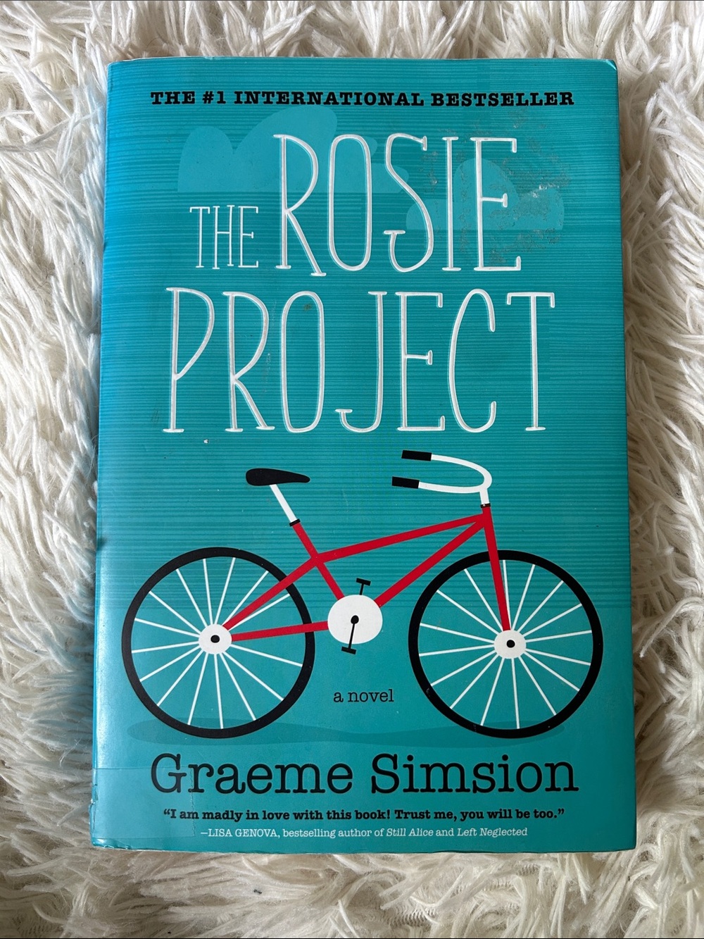 The Rosie Project Novel by Graeme Samson - Teal with Red Bicycle